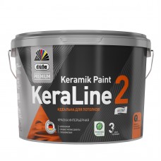Водоэмульсионная краска "Dufa Premium KeraLine Paint 2" глубокоматовая, белая, 9л